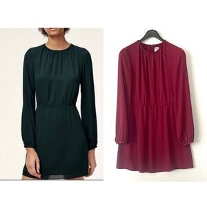 Elegant Women's Dress in Black and Burgundy